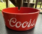 Vintage Coors Beer Ashtray Cigarette Tray Red Plastic 160 Brookpark 16423 Pa