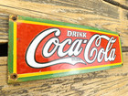 Vintage Drink Coca Cola 12x4  Coke Soda Pop Pump Station Oil Porcelain Gas Sign