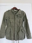 Pleione Utility Field Jacket Olive Green Military Cargo Army Anorak Coat Size Xs