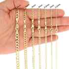 14k Yellow Gold Solid 3mm-10mm Curb Cuban Chain Link Necklace Bracelet 7 - 30 