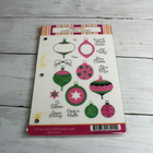 Craft Clear Rubber Stamp Set Unmounted Christmas Tree Ornaments Holiday Sayings