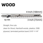 50pack T101b T-shank Contractor Jig Saw Blades - 4 Inch 10 Tpi Jigsaw Blades Set