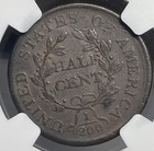 1806 1 2c Draped Bust Half Cent Ngc Vf Detail Scratch - Freshly Graded