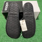 Size 7 - Adidas Adilette Comfort Slide Sandals Core Black Cloud White Gz5891 New