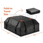 21 Cubic Car Roof Top Rack Carrier Cargo Bag Luggage Storage Soft Box Waterproof
