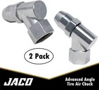 Jaco Advanced Angled Tire Air Chuck - 1 4  Npt  2 Pack   open Flow 
