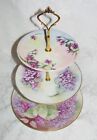 Custom Three Tier Tea Party Cake Stand Made With Vintage Hand Painted Plates