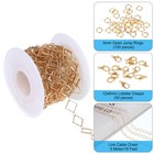 Jewelry Chain  16ft 10mm Embossed Square Chains  Gold