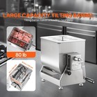 80lb Tilt Manual Meat Mixer Hand Meat Sausage Mixer Machine Stainless Steel