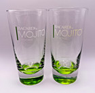 Bacardi Rum Mojito Cocktail Green Base Glasses Set Of 2 - New