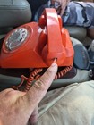 Vintage Orange Itt Stromberg Carlson Rotary Dial Phone Landline Telephone Works