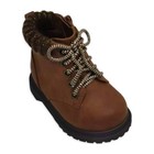 Wonder Nation Baby Toddler Girls Brown Sweater Lined Moto Boots Shoes  2-6