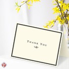 Thank You Greeting Cards And Envelopes  Cream Color  Blank Inside  25 Per Pack