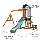 Kidkraft Wilderness Point Residential Wood Swing Set With 2 Swings And Slide