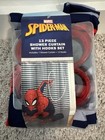 Marvel Spider-man 13 Piece Shower Curtain   Hooks Set Red blue Polyester 72x72in