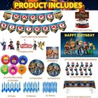 61 Roblox Birthday Party Table Decorations Cake Plates Napkins Tablecloth Forks