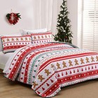 Christmas Queen Quilt Set 3piece Christmas Bedspread Set With 2 Pillowcases Snow