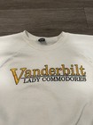 Vintage Vanderbilt Commodores Sweatshirt Womens L White Basketball Crewneck 