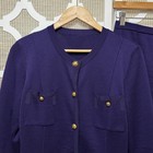 Vintage Salvatore Ferragamo Knit Skirt Sweater Set Womens 4 6 Luxury Preppy Suit
