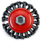 4 Inch Wire Wheel Brush  Knotted Twist For Grinders And Angle Grinder  5 8 In   