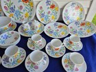 Vintage Heinrich Bavaria Germany Dinnerware Set floral Design Setting Of 8 Nice