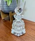 Vintage Clear Glass Perfume Bottle   Vanity Decanter