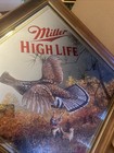 Miller High Life Beer Diamond Wildlife Series Mirror Sign Grouse    first Flush   