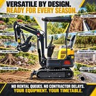 Mini Excavator 1 Ton 13 5hp Digger B s Gas Engine Epa Side Swing Hydraulic Thumb