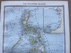 The Philippine Islands Original Antique Map  Harmsworth Circa 1910