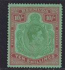 Bermuda Stamps Sep 1941  10 - Reference Issue 3 Mh P14 1x14 1 Sg119b  Cv   450