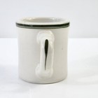Vintage Victor Diner Mug Green Stripe Ceramic Heavy Restaurant Ware Coffee Cup