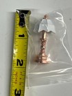 Brass Effect Table Lamp With Classic White Shade 1 12 Scale Dollhouse Miniature