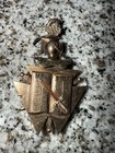 Vintage Gold Filled Knights Of Pythias Watch Fob Pendant Skull Cross Bones