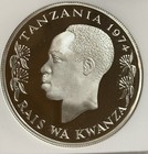 1974 Rhinoceros Tanzania  50 Ngc Pf68 Ulca Silver Coin