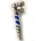 Americanpipes Nickel Double Bowl Metal Tobacco Smoking Pipe W Brass Screen N314