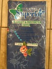 Vintage Superior Blanket   Comforter Duvet Cover Blue Floral Pattern 108x90  New