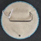 Vtg Beaded Belt Buckle Native American Handmade Deerhide Seed Beads Round 2 75 