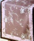 Williams Sonoma Delicate Floral Table Runner 100  Cotton 16x108 Cocoa   Rose Nwt