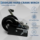 Hand Winch Heavy Duty Hand Crank 3500 Lbs 32 Ft Steel Cable For Boat atv trailer