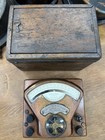 Antique 1890s Weston Direct Current Voltmeter Electrical Meter W  Wood Case