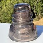California Glass Insulator Hoop Skirt Light Purple Large Bubble Glass  read 