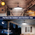 Solar Shed Lights Indoor Outdoor Motion Sensor Pendant Light Daytime Available