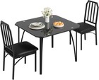 Dining Table Set Kitchen Table Chairs Set With Pu Cushion  Dining Room Table Set