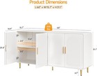60  Sideboard Buffet Cabinet Large Credenza Storage Cabinet White Console Table