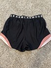 Under Armour Black  Pink  And White Athletic Shorts  Womens Medium