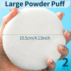 2pcs Large Body Powder Puff 4 13 Inch Soft Velour With Storage Box White