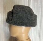 Soviet Wwii Winter Ushanka Hat  Gray Fur  Wool  Top