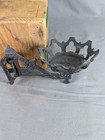 Antique Cast Iron Oil Lamp Wall Hanging Bracket Victorian East Lake With Mount