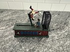 Vintage Soccer Themed Cast Iron Mechanical Coin Bank - Working
