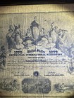 1876 Us Centennial Exhibition Stock Certificate Repro Framed Louis E Shriver Pa